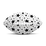 White And Black Star Pattern Print Rugby Ball
