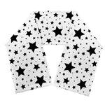 White And Black Star Pattern Print Scarf
