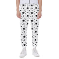 White And Black Star Pattern Print Joggers