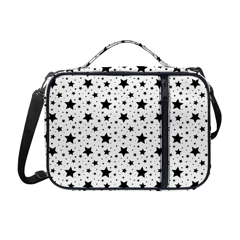 White And Black Star Pattern Print Shoulder Strap Bible Bag