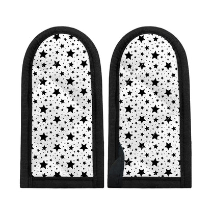 White And Black Star Pattern Print Skillet Handle Cover