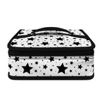White And Black Star Pattern Print Small Lunch Bag
