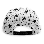 White And Black Star Pattern Print Snapback Cap