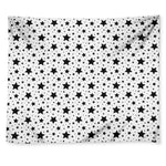 White And Black Star Pattern Print Tapestry