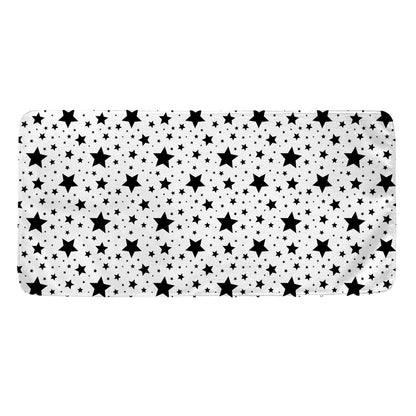 White And Black Star Pattern Print Towel