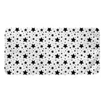 White And Black Star Pattern Print Towel