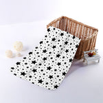 White And Black Star Pattern Print Towel