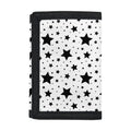 White And Black Star Pattern Print Trifold Wallet