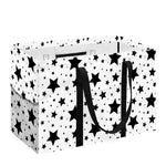 White And Black Star Pattern Print Utility Tote Bag