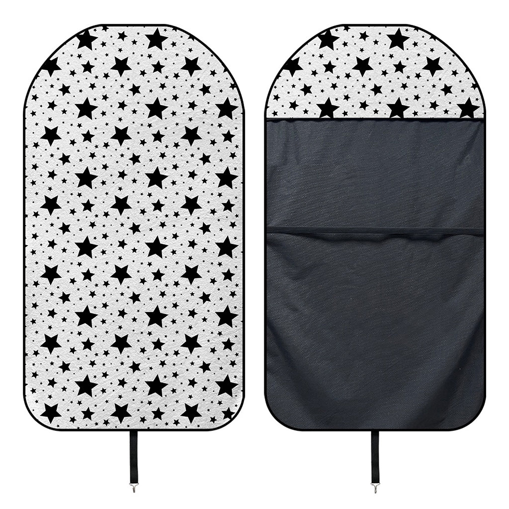 White And Black Star Pattern Print Waterproof Car Seat Cover
