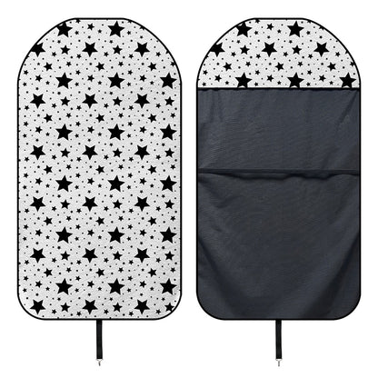 White And Black Star Pattern Print Waterproof Car Seat Cover