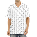 White And Black Stethoscope Print Aloha Shirt