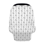 White And Black Stethoscope Print Baby Seat Cover