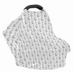 White And Black Stethoscope Print Baby Seat Cover