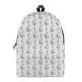 White And Black Stethoscope Print School Backpack
