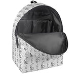 White And Black Stethoscope Print Backpack