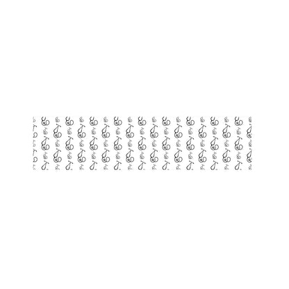 White And Black Stethoscope Print Bed Runner