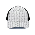 White And Black Stethoscope Print Black Mesh Trucker Hat
