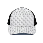 White And Black Stethoscope Print Black Mesh Trucker Cap