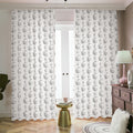 White And Black Stethoscope Print Dimout Pencil Pleat Curtains