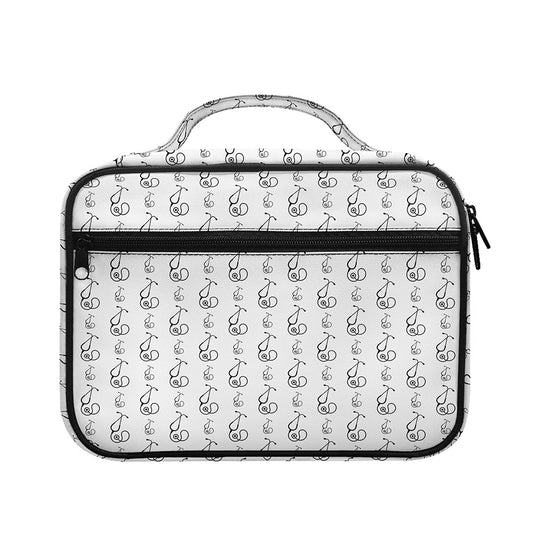 White And Black Stethoscope Print Briefcase Bible Bag