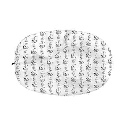 White And Black Stethoscope Print Car Side Mirror Covers