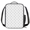 White And Black Stethoscope Print Crossbody Lunch Bag