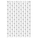 White And Black Stethoscope Print Curtain