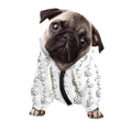 White And Black Stethoscope Print Dog Zip Up Hoodie
