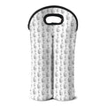 White And Black Stethoscope Print Double Neoprene Wine Tote