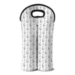White And Black Stethoscope Print Double Neoprene Wine Tote