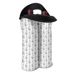 White And Black Stethoscope Print Double Neoprene Wine Tote