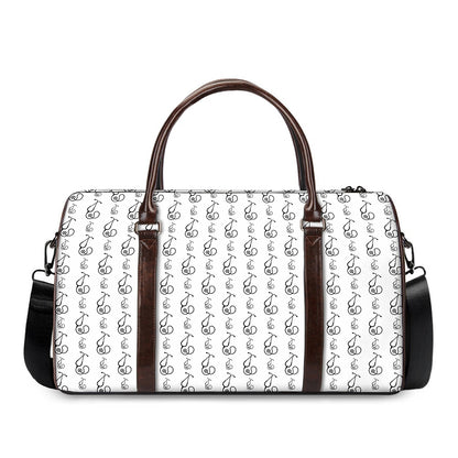 White And Black Stethoscope Print Duffle Bag