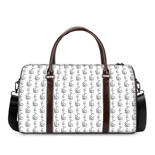 White And Black Stethoscope Print Duffle Bag