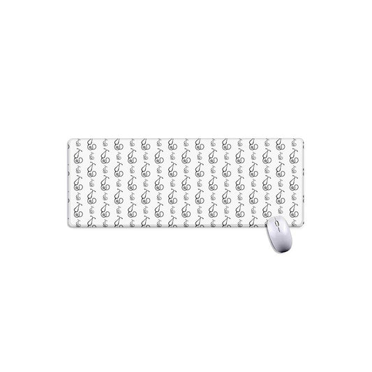 White And Black Stethoscope Print Extended Mouse Pad