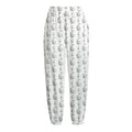 White And Black Stethoscope Print Fleece Lined Knit Pants