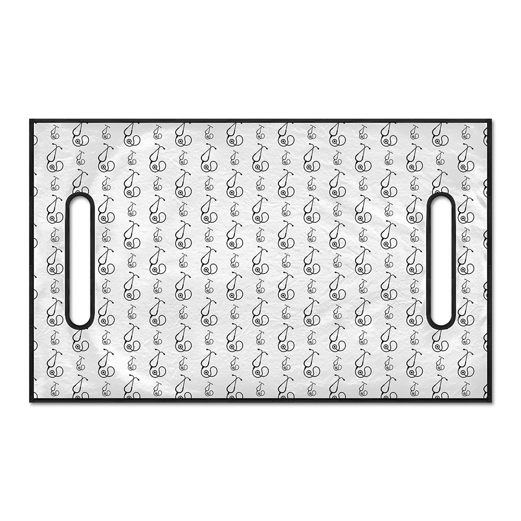 White And Black Stethoscope Print Golf Cart Seat Cover