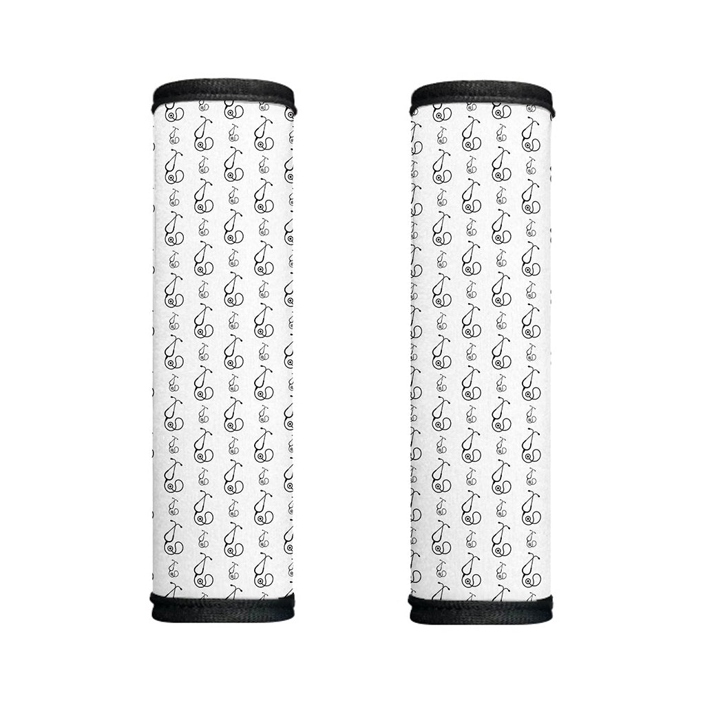 White And Black Stethoscope Print Handle Covers