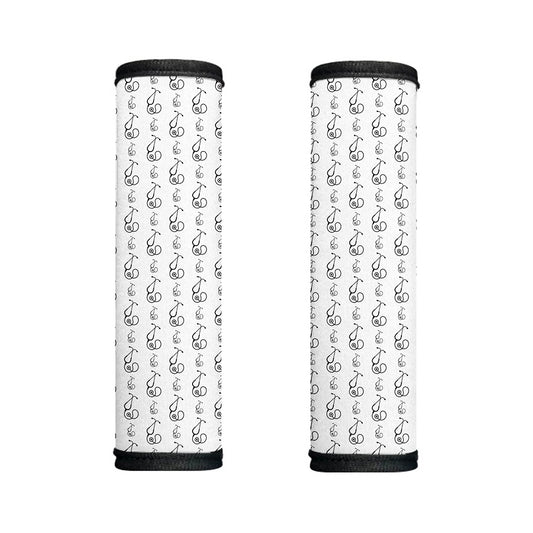 White And Black Stethoscope Print Handle Covers