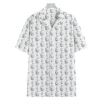 White And Black Stethoscope Print Hawaiian Shirt