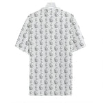 White And Black Stethoscope Print Hawaiian Shirt