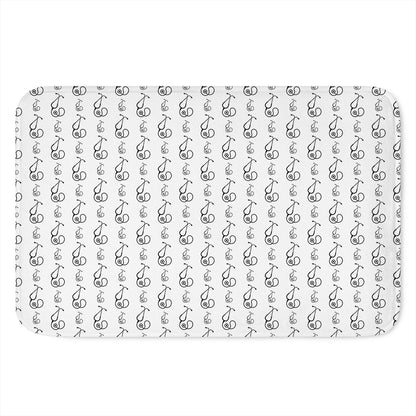 White And Black Stethoscope Print Indoor Door Mat