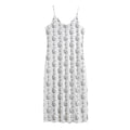 White And Black Stethoscope Print Jersey Midi Cami Dress