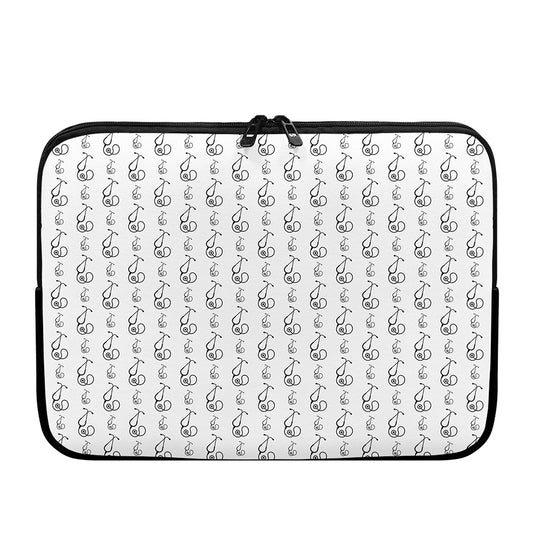 White And Black Stethoscope Print Laptop Sleeve