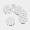 White And Black Stethoscope Print Leather Coaster Set