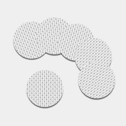 White And Black Stethoscope Print Leather Coaster Set