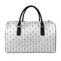 White And Black Stethoscope Print Leather Duffel Bag