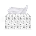 White And Black Stethoscope Print Leather Tissue Box Cover