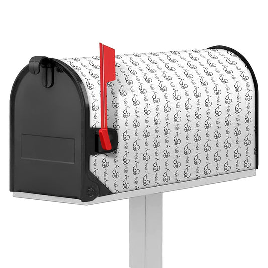 White And Black Stethoscope Print Mailbox Cover