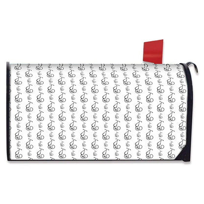 White And Black Stethoscope Print Mailbox Cover